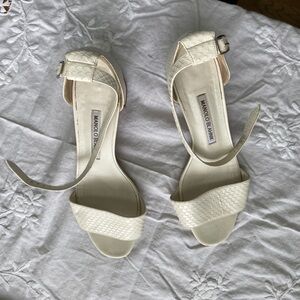 White Manolo Blahnik Heels